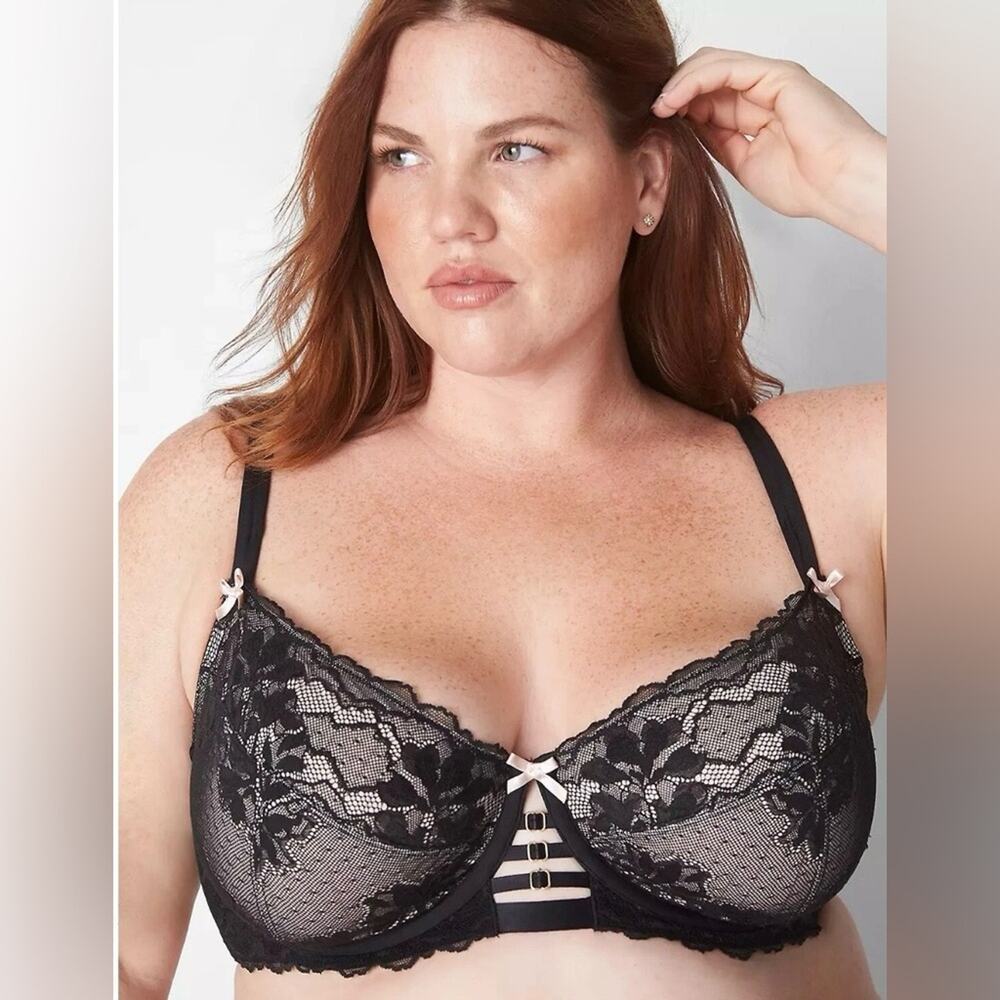 NWT Cacique Lane Bryant Unlined Curvy Balconette Seriously Sexy Bra Size 50DD - Picture 3 of 13